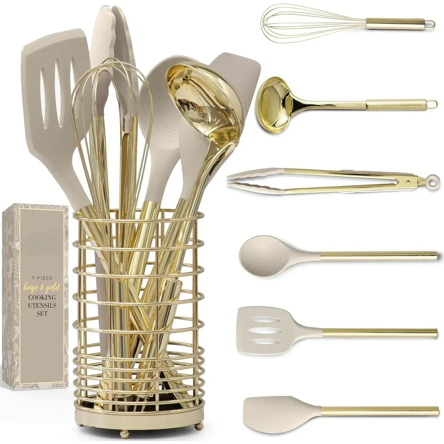 Silicone Stainless Steel Kitchen Set