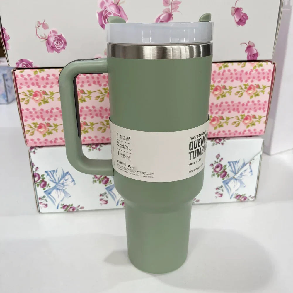 Stanley Style Flat Bottom Tumbler