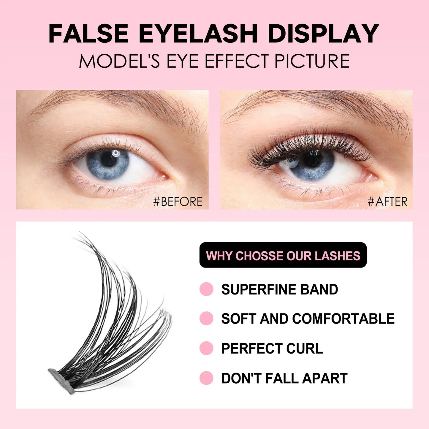 DIY 200PCS Lashes Extension Kit
