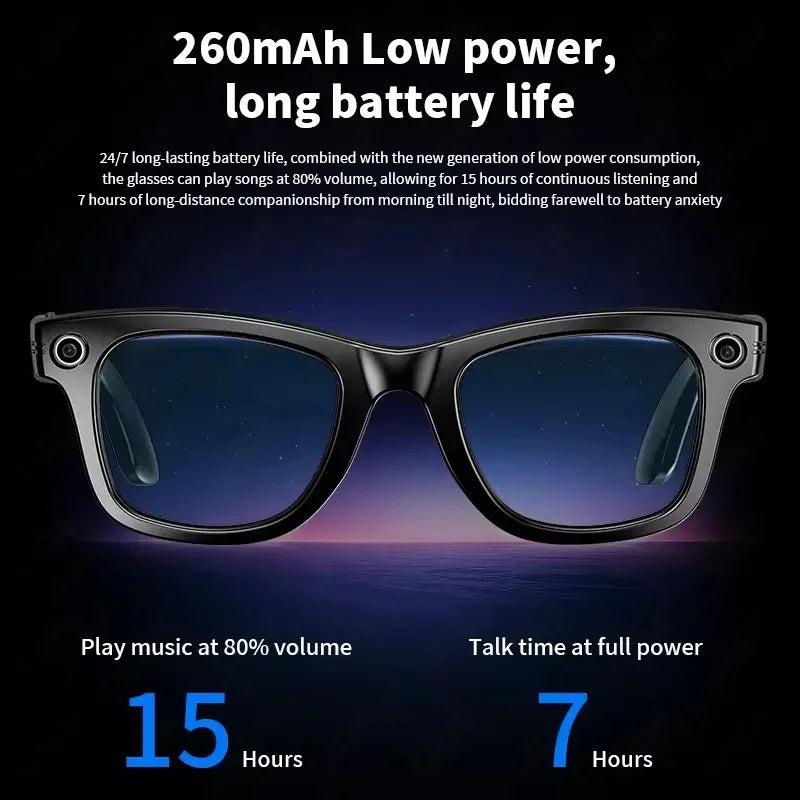 TOP 1 for Meta AI Smart Glasses 13MP Camera Video Recording 100+ Languages Translation Sunglasses Bluetooth Call Music Play