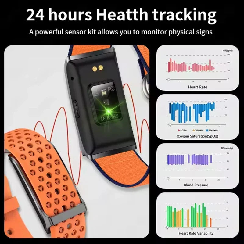 No Screen Smart Watch Heart Rate Blood Oxygen Sleep Monitor Smartwatch Waterproof Bracelet Sport Fitness Tracker Men Wristbands