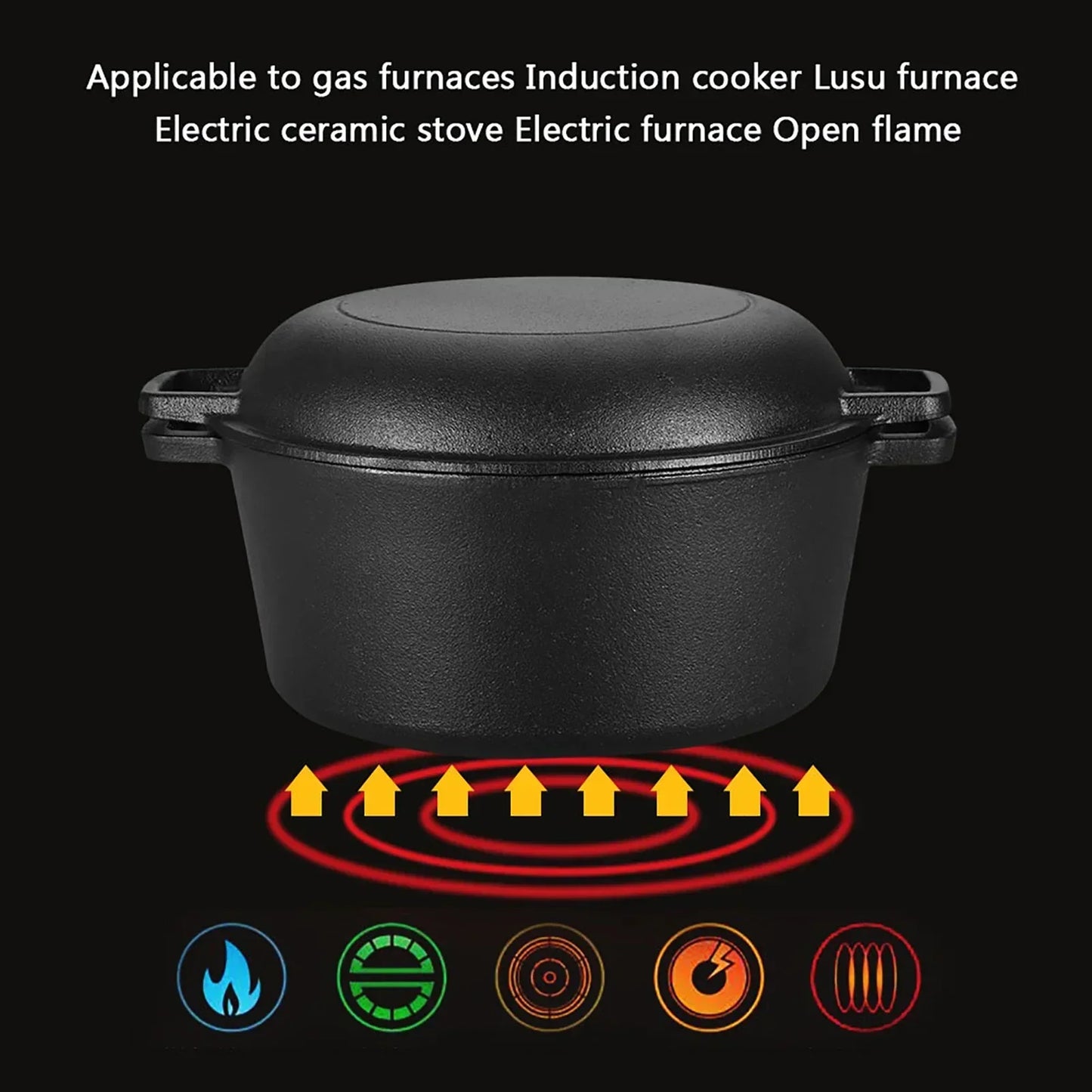 2-in-1 Cast Iron Cooker