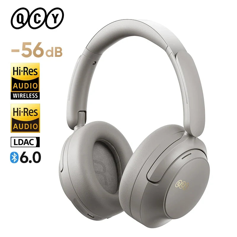 QCY H3S -56dB Adaptive ANC Over Ear Headphone Hi-Res LDAC Spatial Sound Wireless Earphone Bluetooth 6.0 Dual Driver 102H Headset
