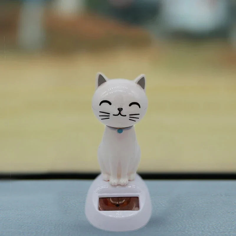 Solar Cat Shaking Head Decoration