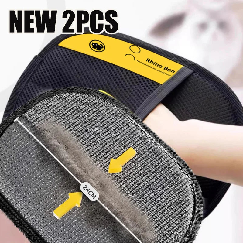 Pet Hair Removal Grooming Gloves