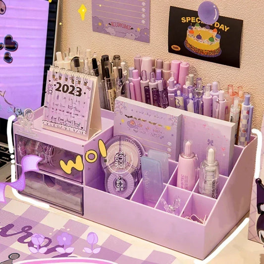 Cute Nine-Grid Desk Organizer