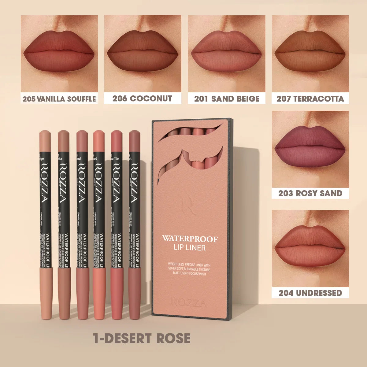 Rozza Waterproof Matte Lip Liner