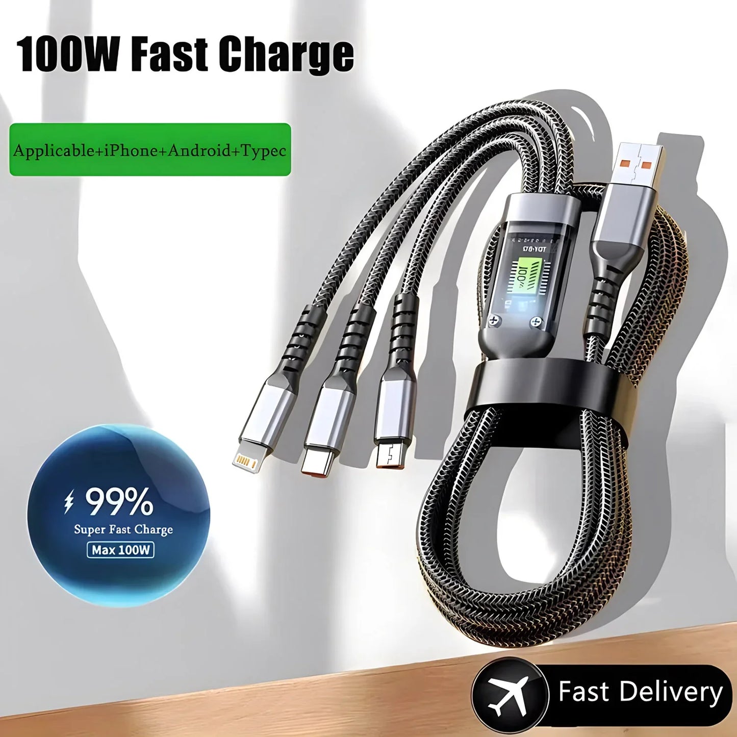 3 In 1 Fast Charging Cable