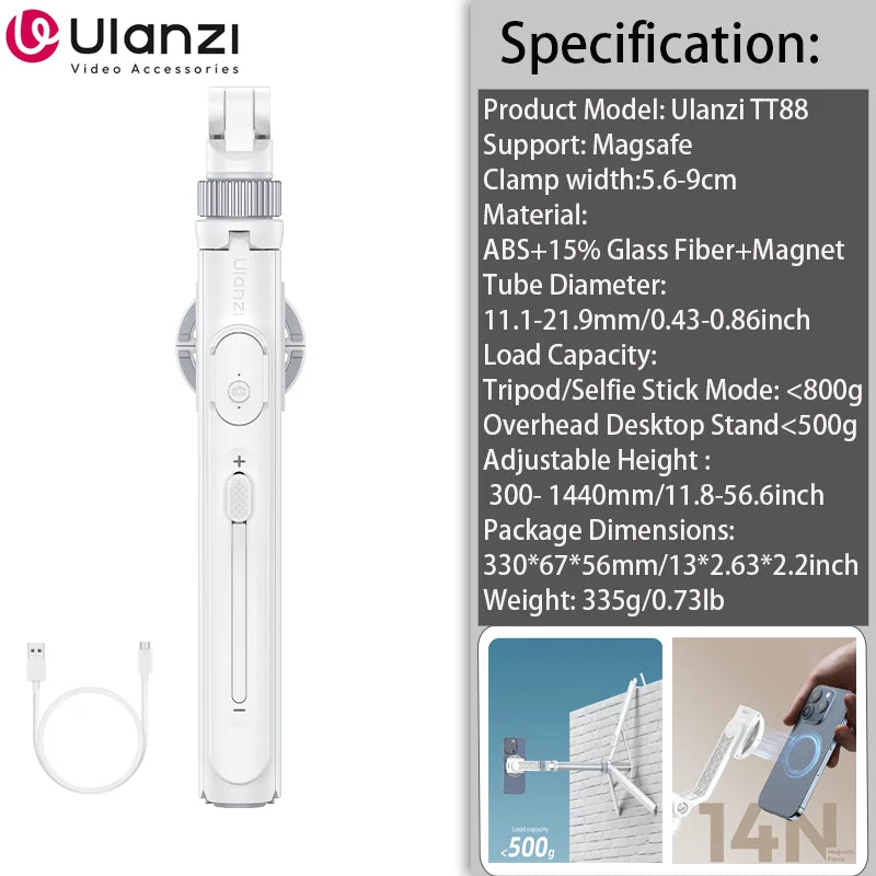 Ulanzi TT88 Overhead Selfie Stick
