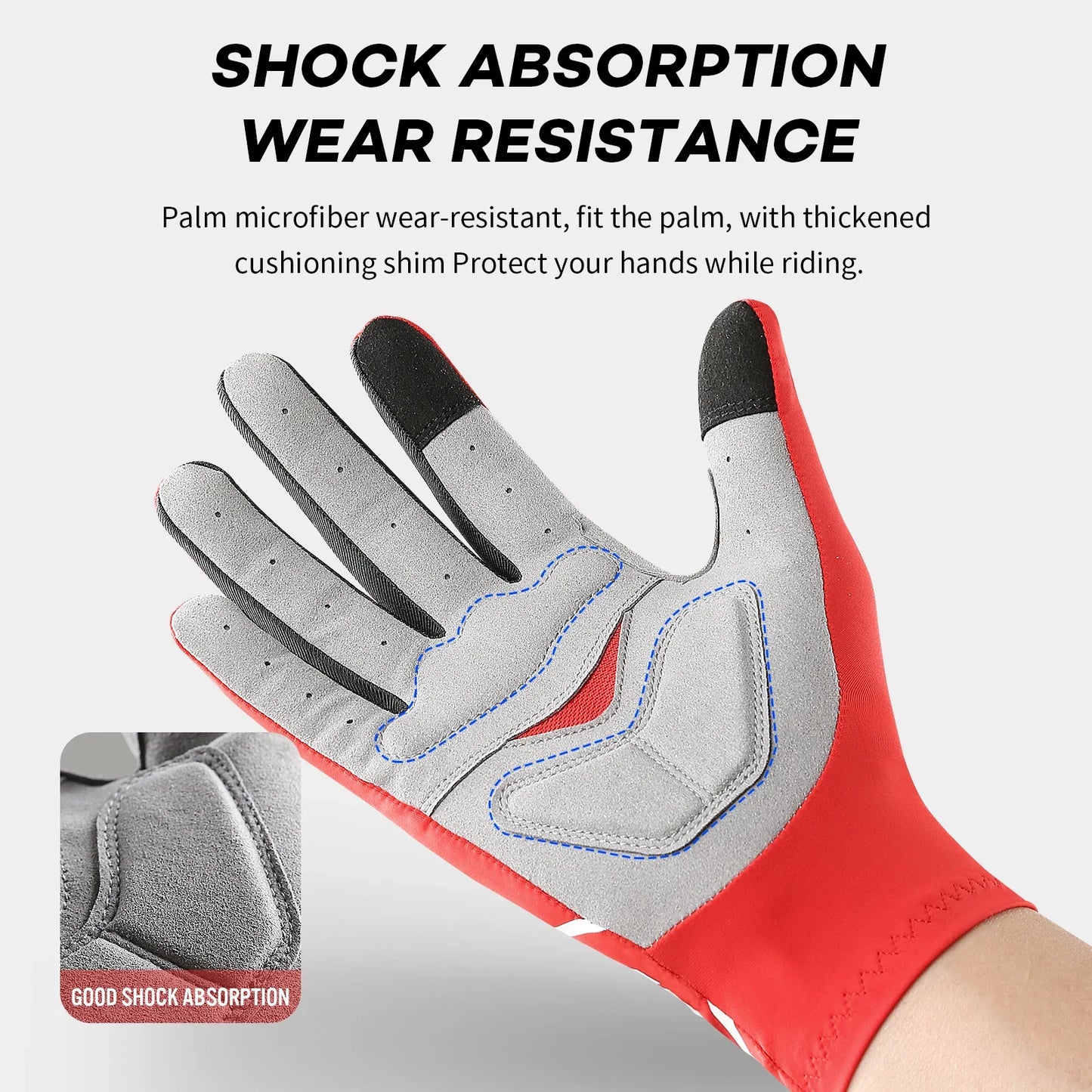 Touchscreen Full Finger Cycling Gloves