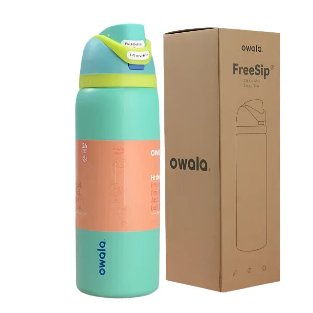 Owala FreeSip White Engraved Bottle