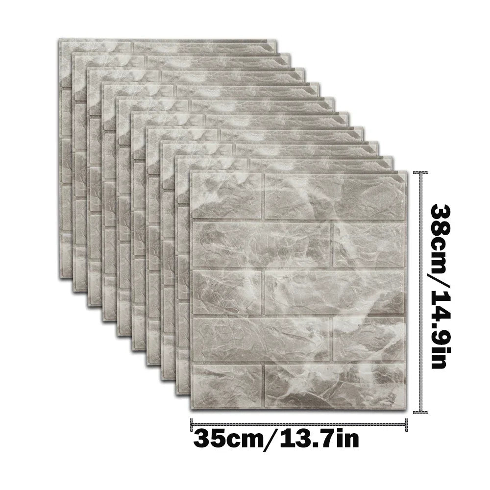 3D Foam Brick Wall Stickers