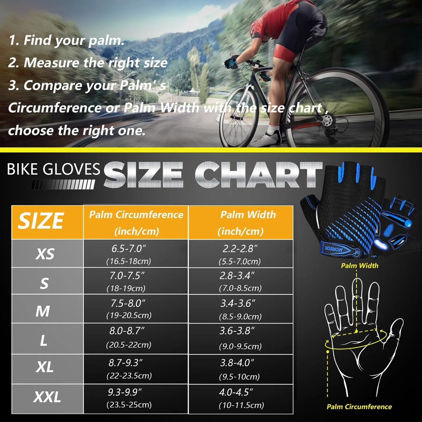 MOREOK Gel Pad Cycling Gloves