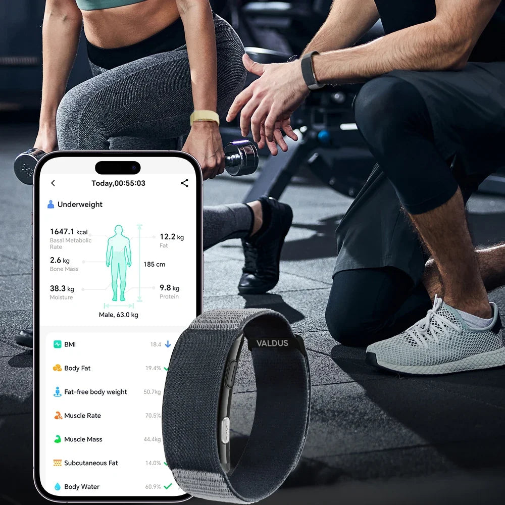 VALDUS VITRO ECG Smart Bracelet Heart Rate Blood Pressure Waterproof Long Battery Life Fitness SOS 2026 New NO Screen Smartwatch