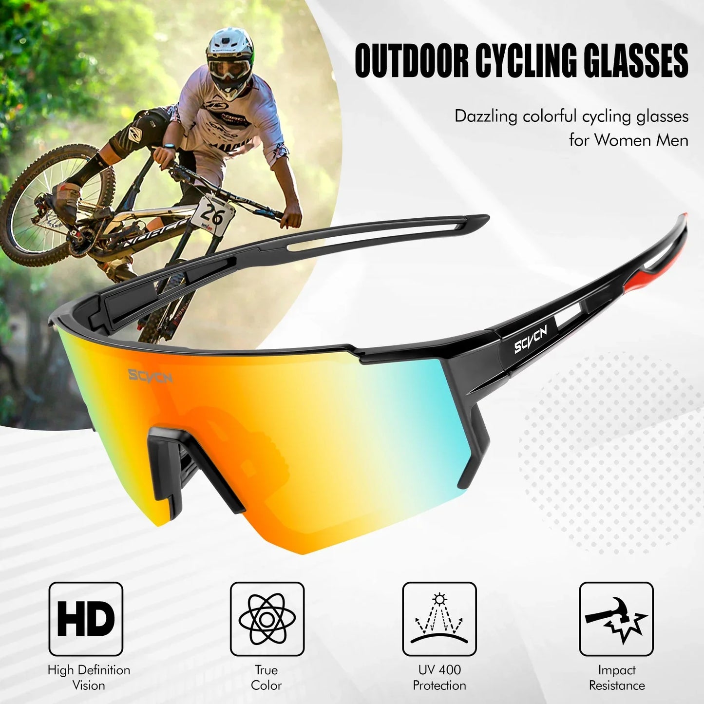 SCVCN UV400 Sports Sunglasses