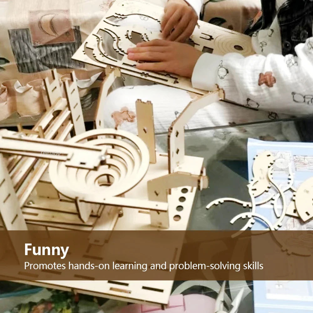 3D Wooden Puzzle Marble Kit