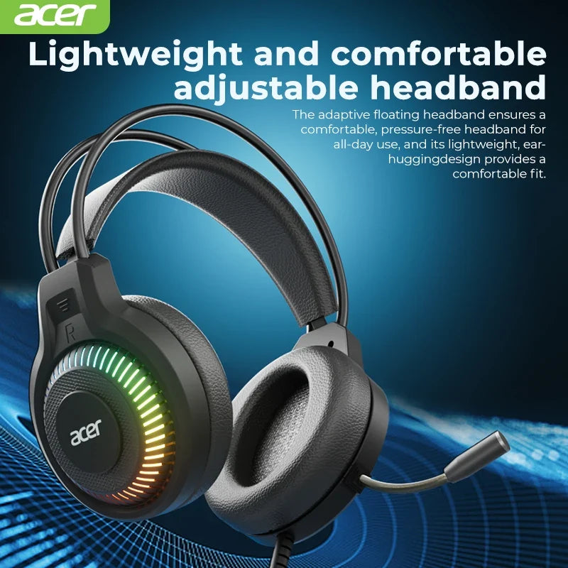 RGB Cool Lighting Wired Earphones Low latency Headphones with Mic Breathable Comfortable Earbuds Surround Sound Effects for Game