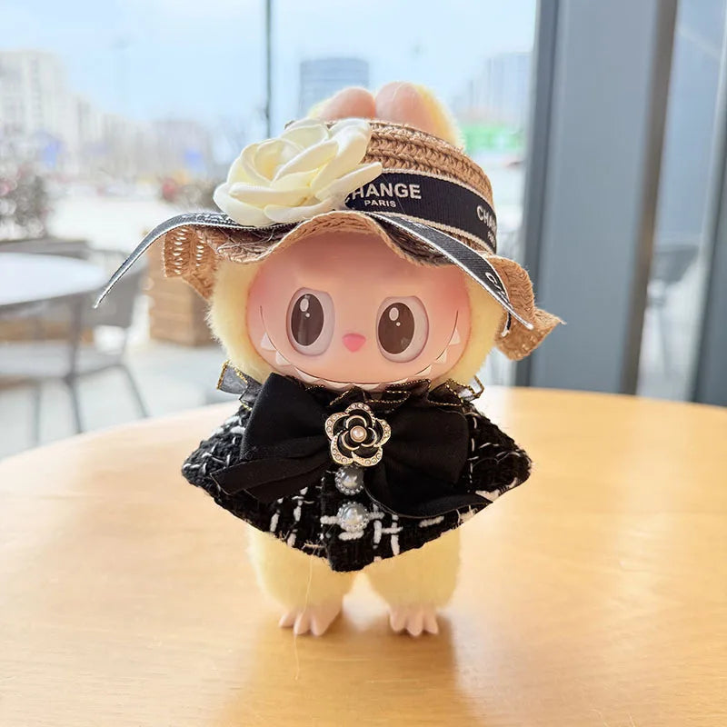 Black Camellia Labubu Outfit