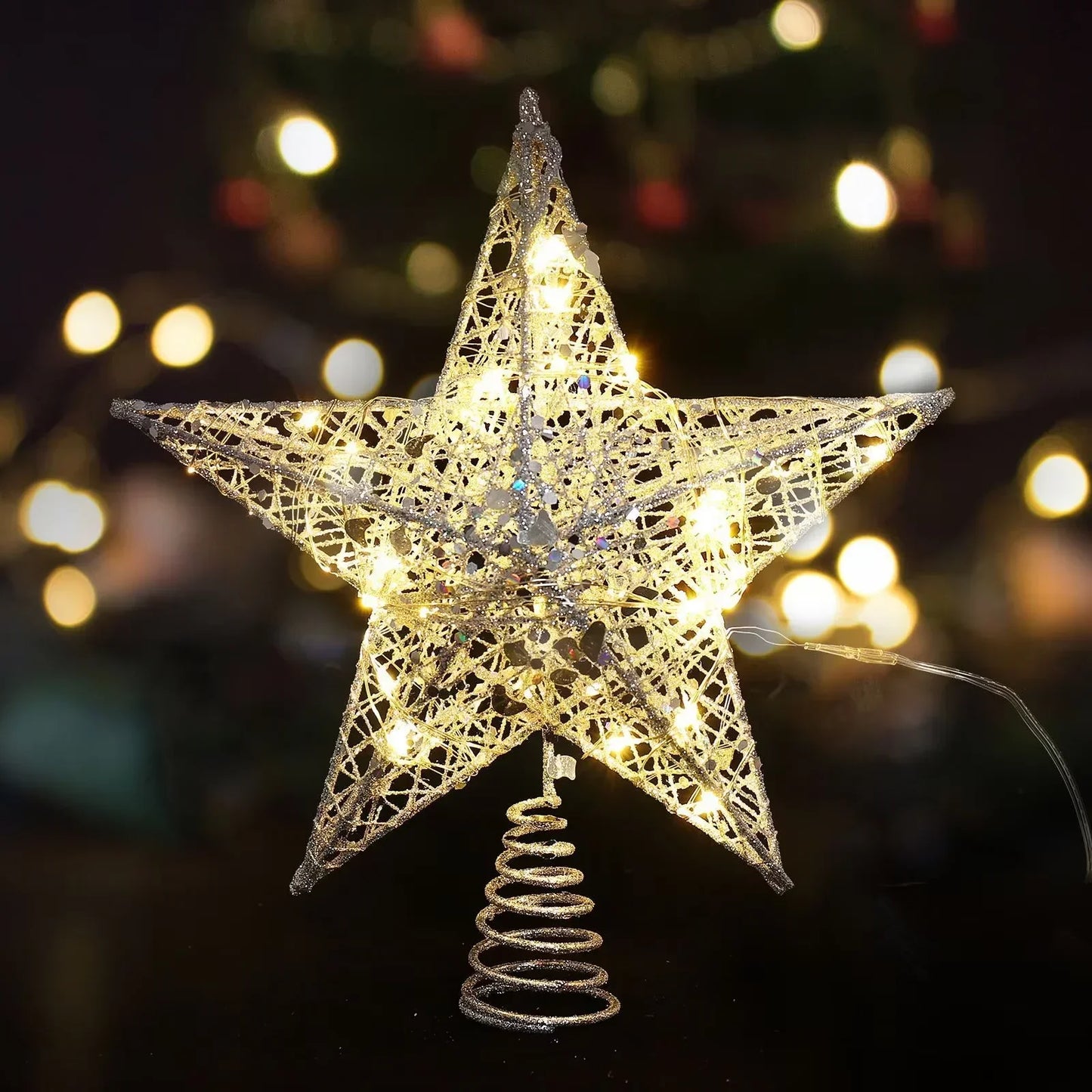 Christmas Tree Pentagram LED Topper