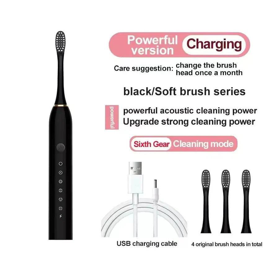 Electric Ultrasonic Toothbrush Set
