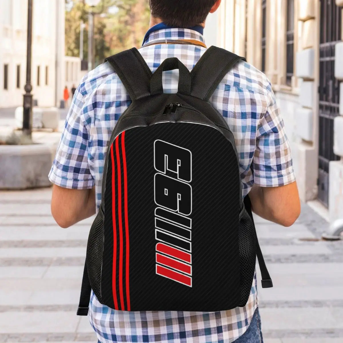 Motorcycle Marquez School Travel Backpack
