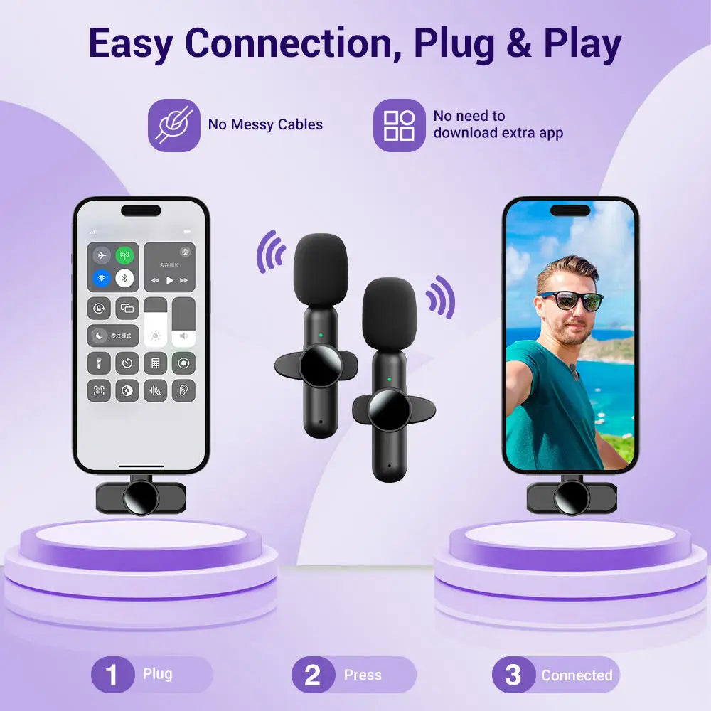 Wireless Lavalier Microphone Mini