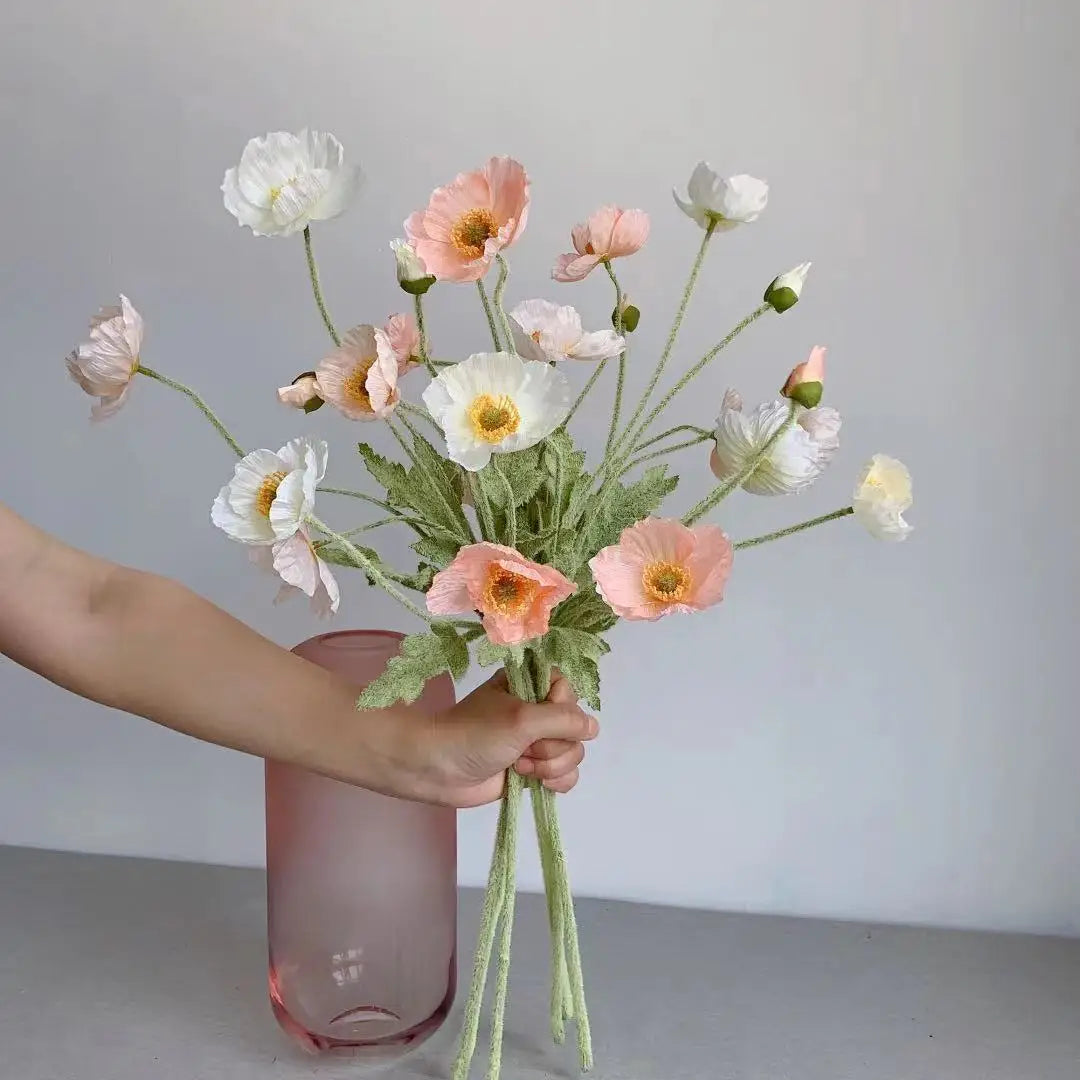 Silk Poppy Flower Stem
