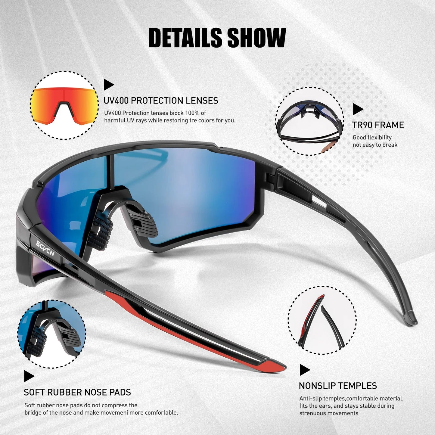 SCVCN Outdoor UV400 Cycling Sunglasses