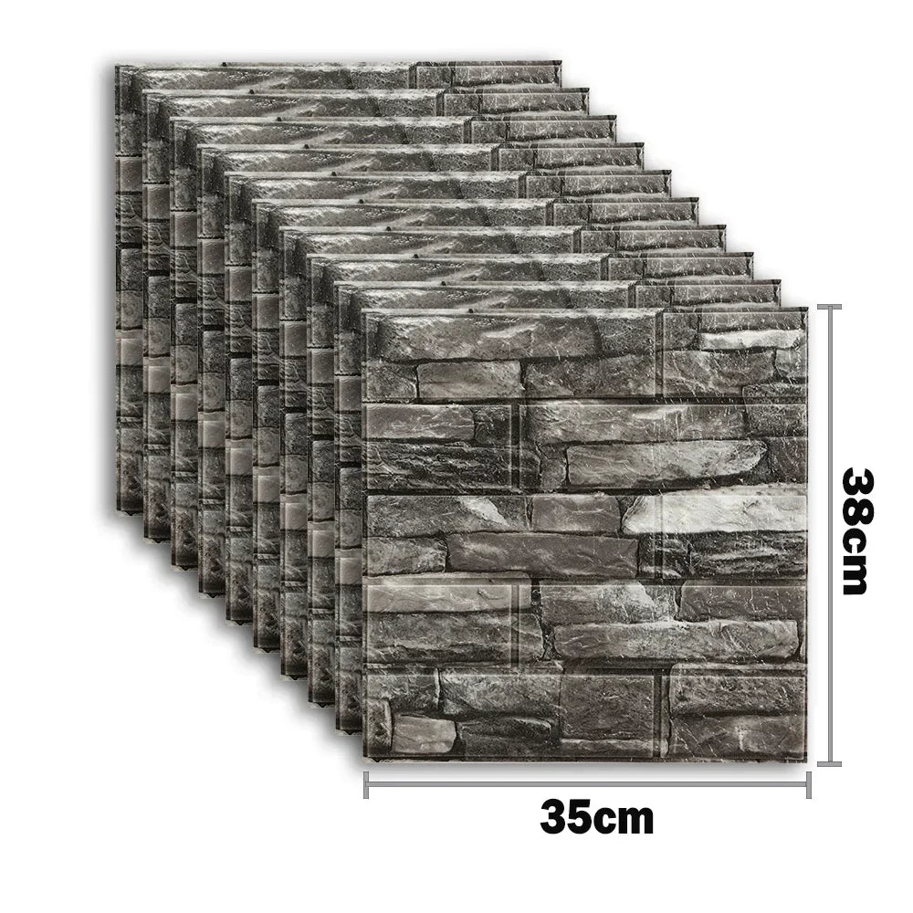 3D Foam Brick Wall Stickers
