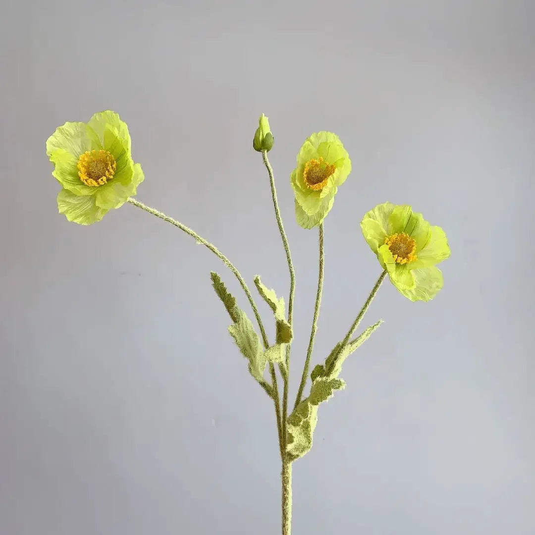 Silk Poppy Flower Stem