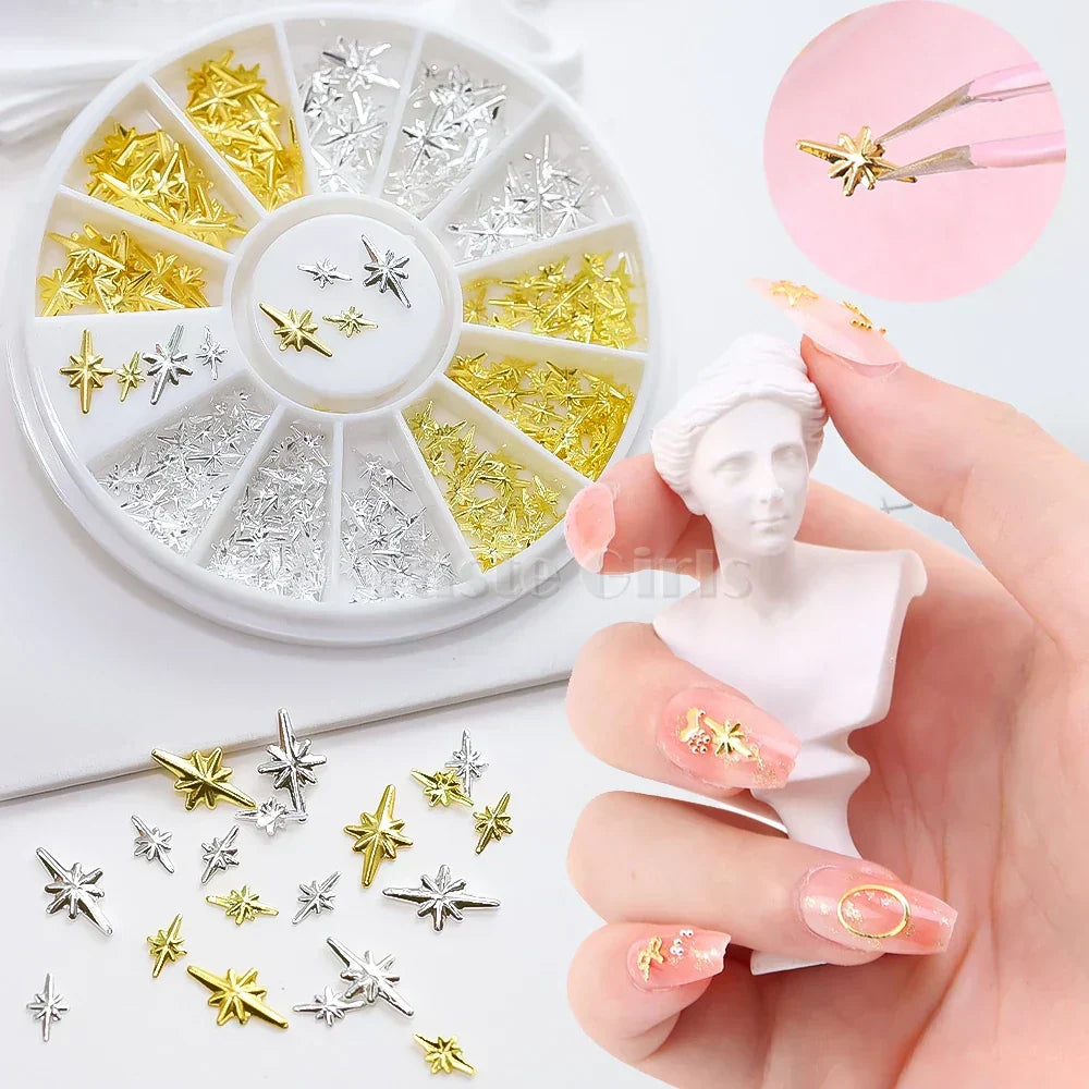 Gold Silver Starlight Nail Rhinestones