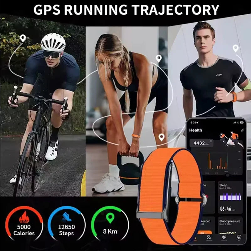No Screen Smart Watch Heart Rate Blood Oxygen Sleep Monitor Smartwatch Waterproof Bracelet Sport Fitness Tracker Men Wristbands