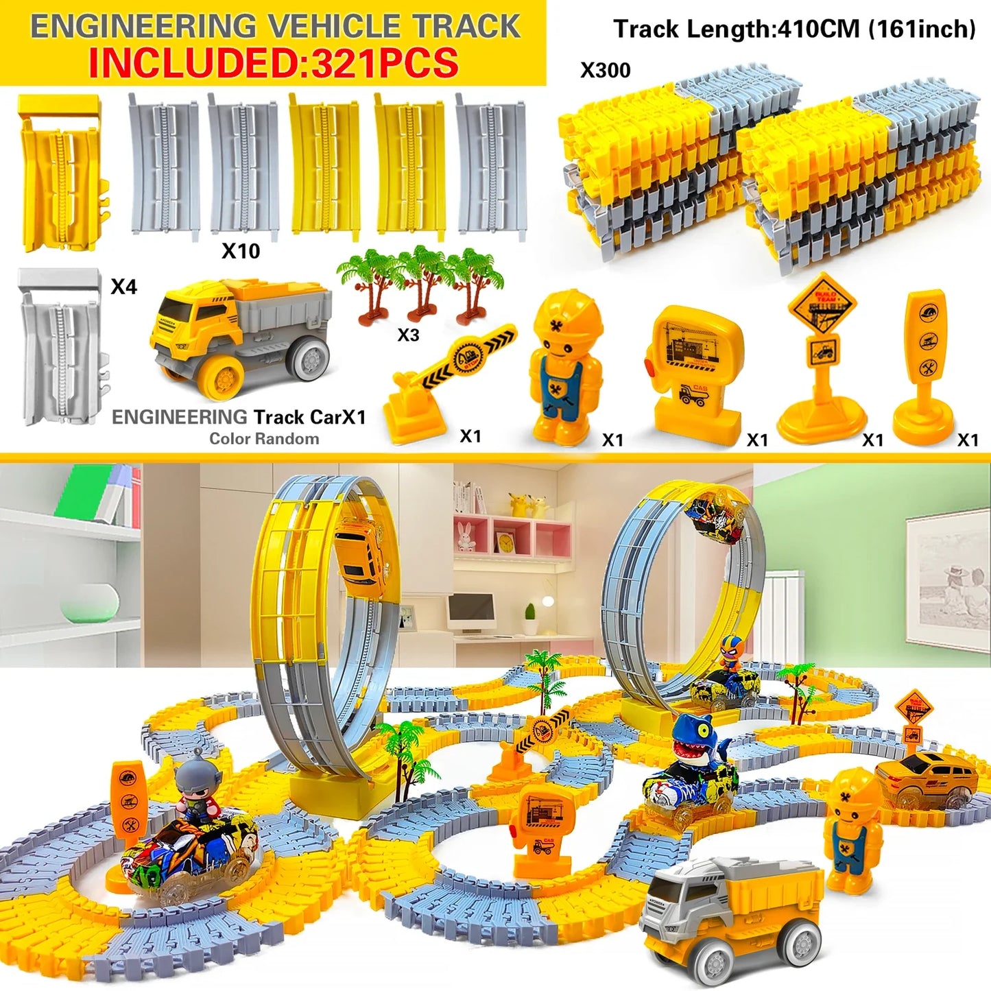 Children’s Electric Flexible Track Car