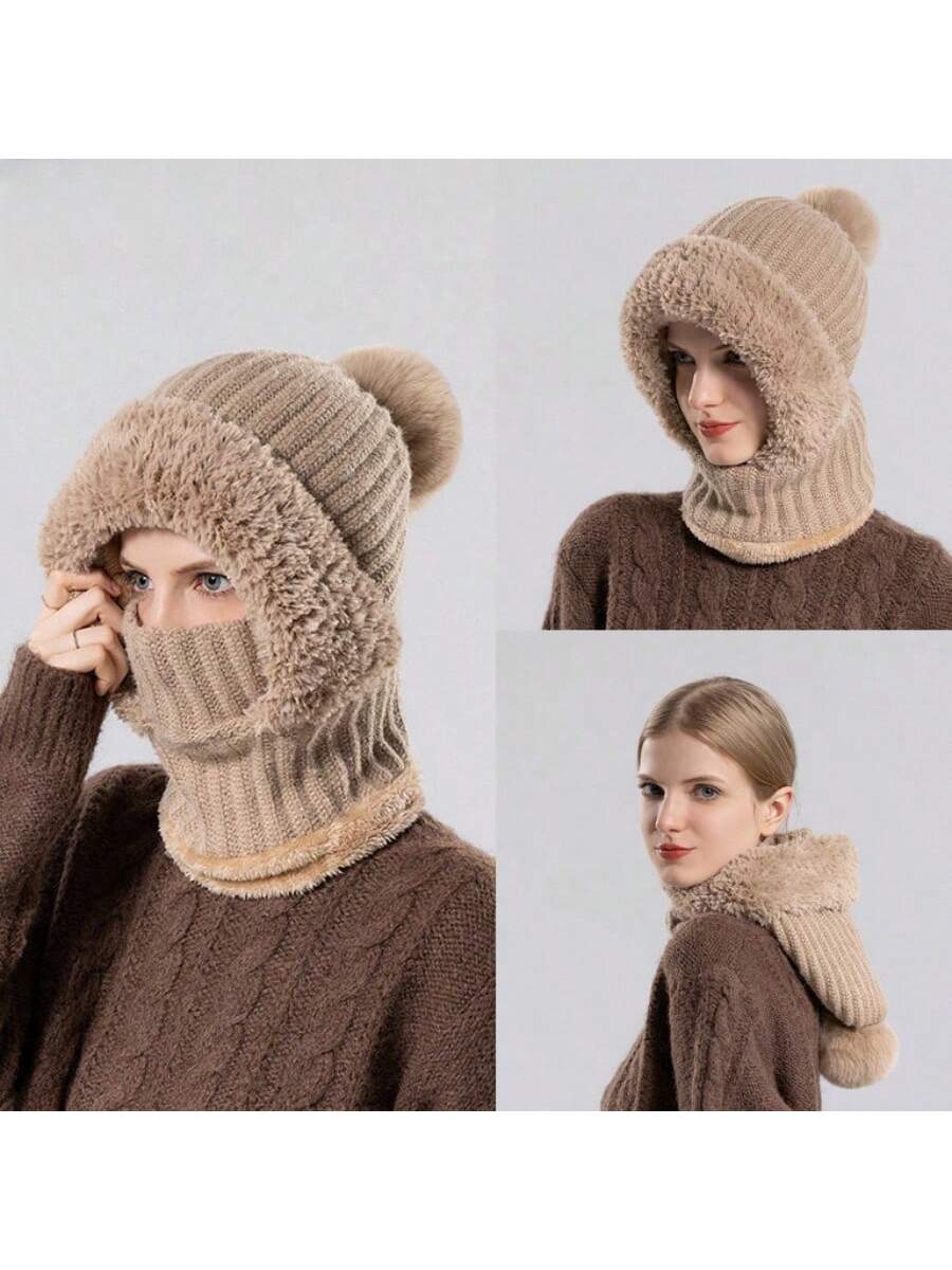WarmthMax Thermal Lined Knit Hat - Milky White