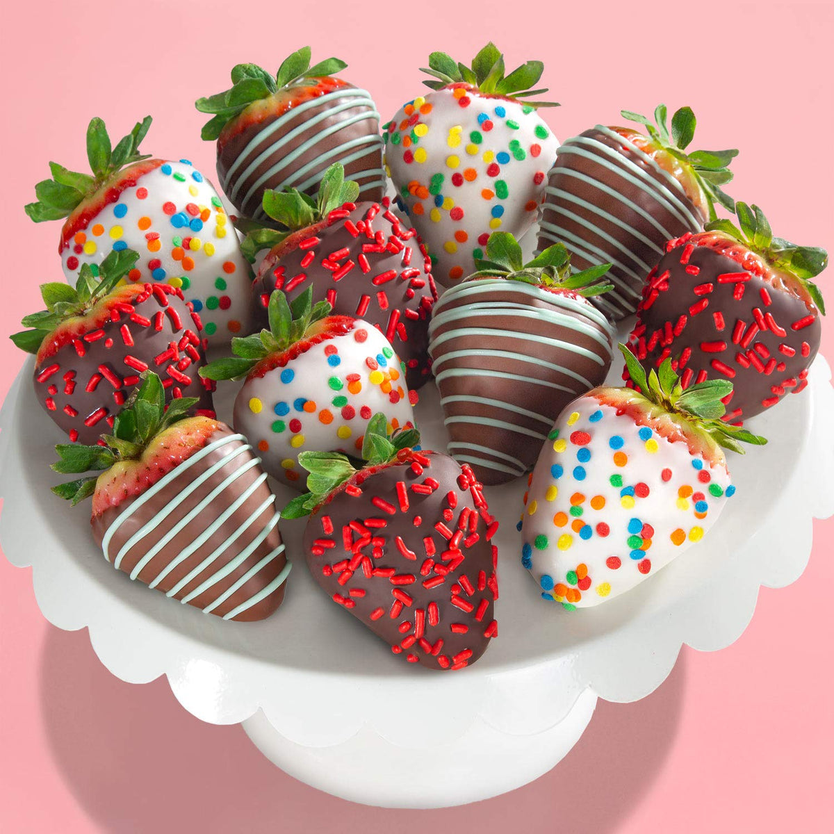 A Gift Inside | Happy Birthday Chocolate Dipped Strawberries – 12 Giant Berries