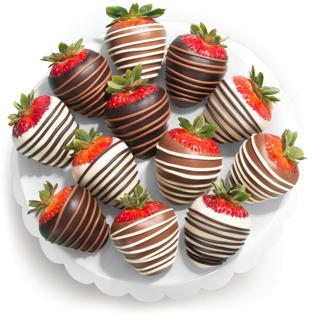 Chocolate Covered Strawberries - 12 Giant Delights (Dark, Milk & White) | A Gift Inside