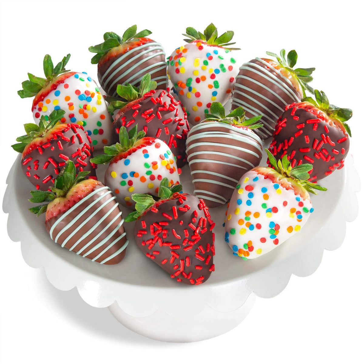 A Gift Inside | Happy Birthday Chocolate Dipped Strawberries – 12 Giant Berries