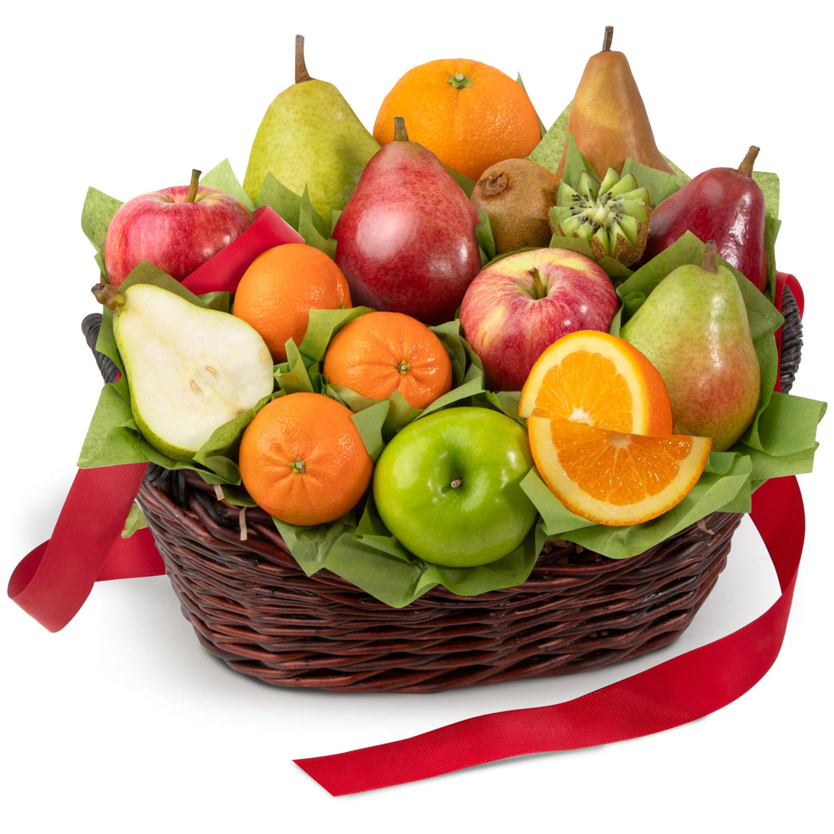 Harvest Gold Fruit Basket by A Gift Inside — Fresh Seasonal Pears & Fruits