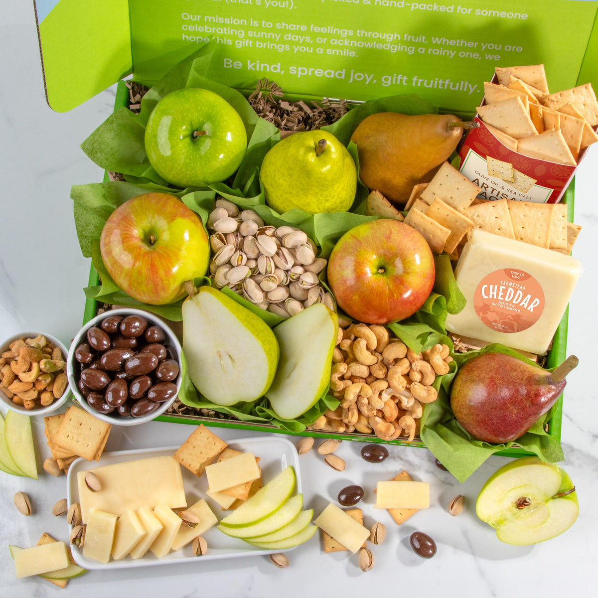 A Gift Inside Perfect Pairings Deluxe Fruit, Cheese & Gourmet Box