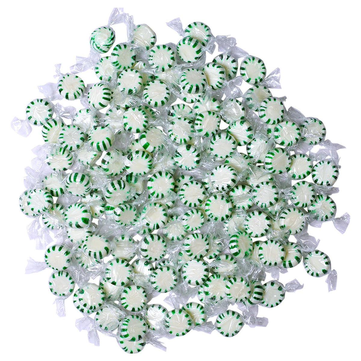 A Great Surprise Spearmint Starlight Mints – 4 lb Bulk, Individually Wrapped Green White Hard Candies