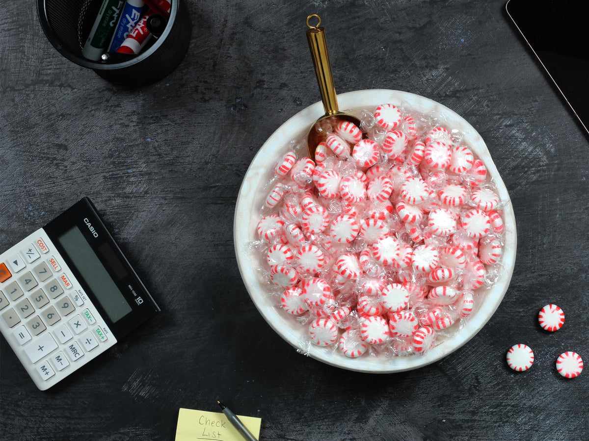 A Great Surprise Starlight Peppermint Candy – 5 lb Bulk Bag, Red & White