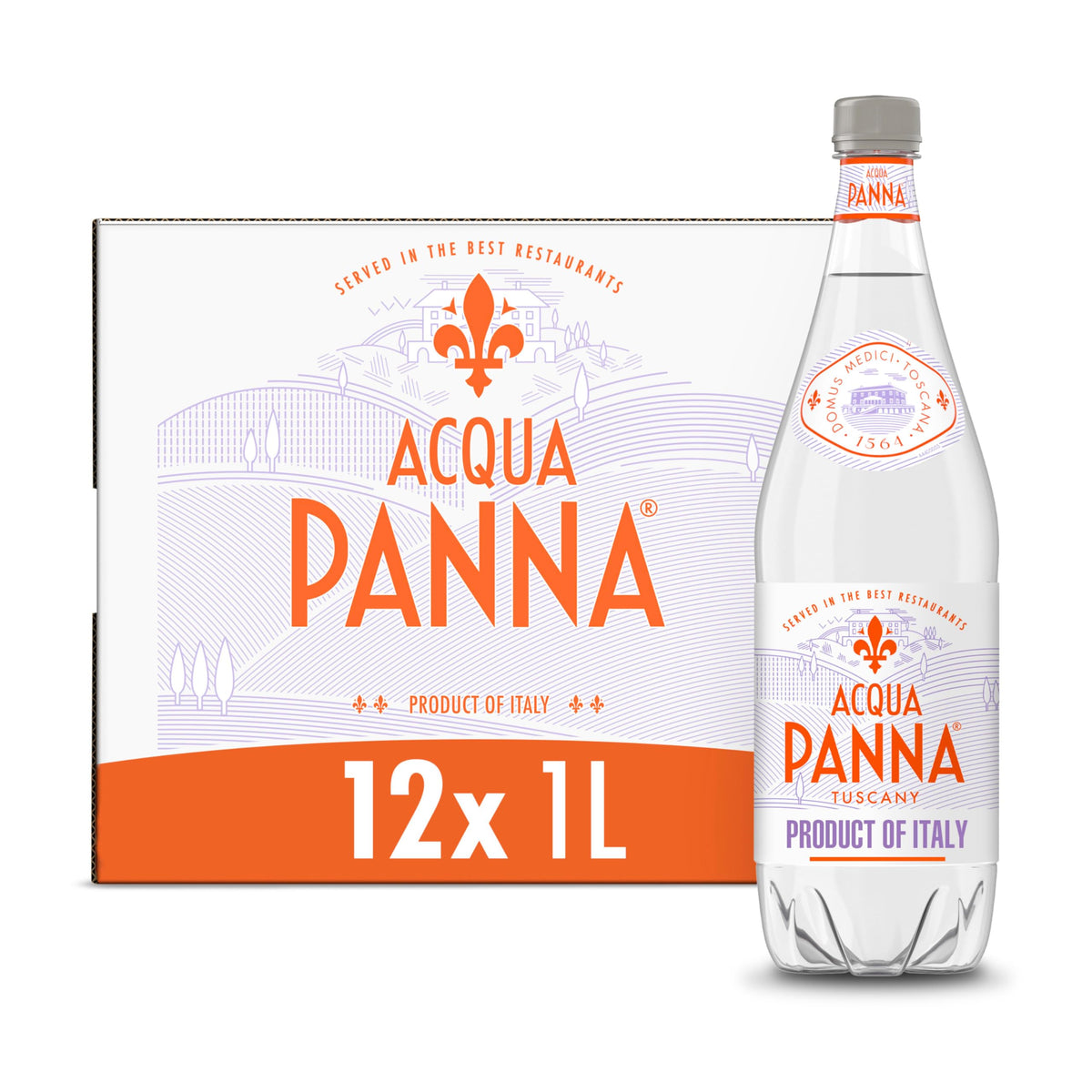 Acqua Panna Natural Spring Water – 12 Pack, 33.8 fl oz Bottles