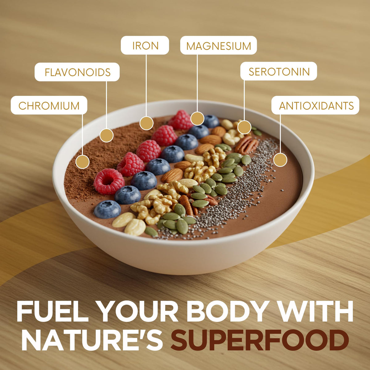 Addictive Wellness Raw Cacao Powder – Wild-Grown Arriba Nacional, Unsweetened 340g