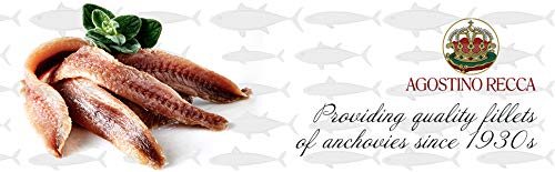 Agostino Recca Anchovies Fillets in Olive Oil — Wild Caught from Italy | 8.1 oz