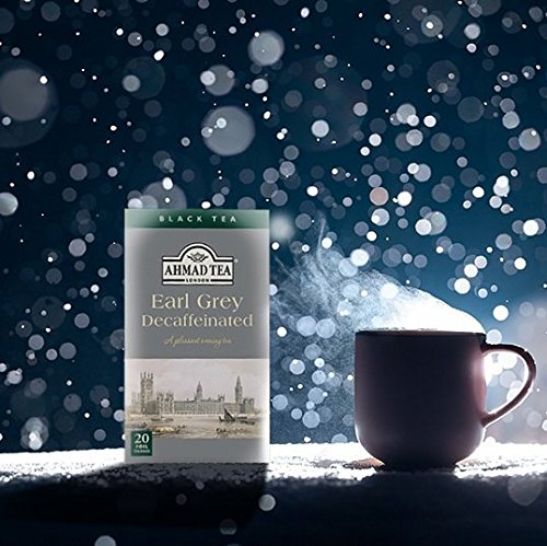 Ahmad Tea Decaf Earl Grey Tea — 6 x 20-Count Boxes, Caffeine-Free