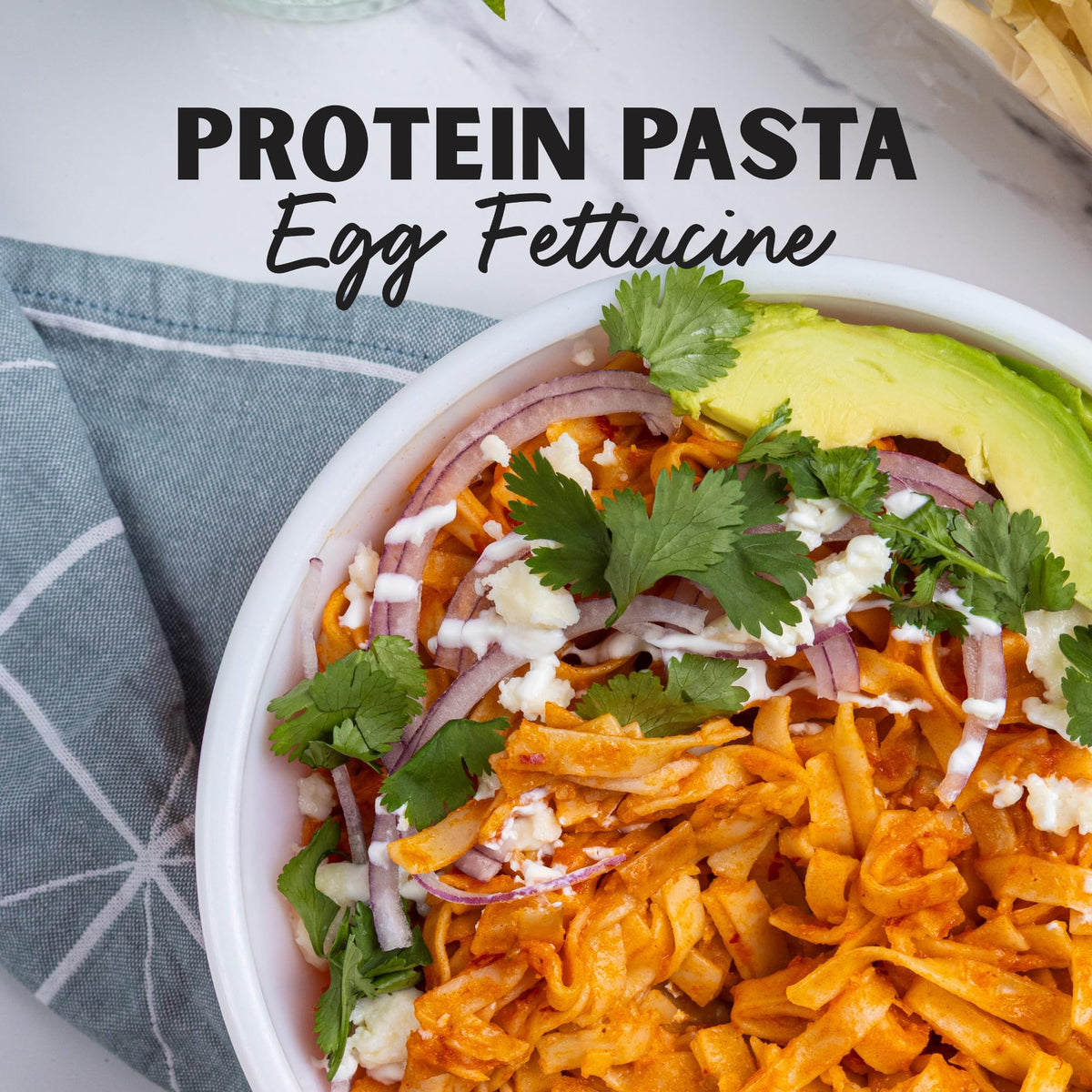 AL DENTE Protein Pasta Egg Fettuccine – 30g Protein per 3.5oz Serving, Lower Carb, High Fiber | 4 x 10oz Bags