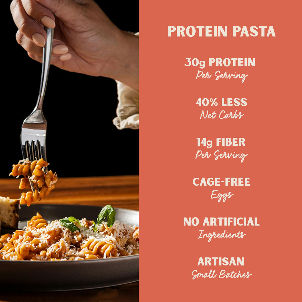 Al Dente Protein Pasta Rigatoni – 30g Protein per 3.5 oz Serving, Lower Carb, High Fiber | 10oz Bags (Pack of 4)