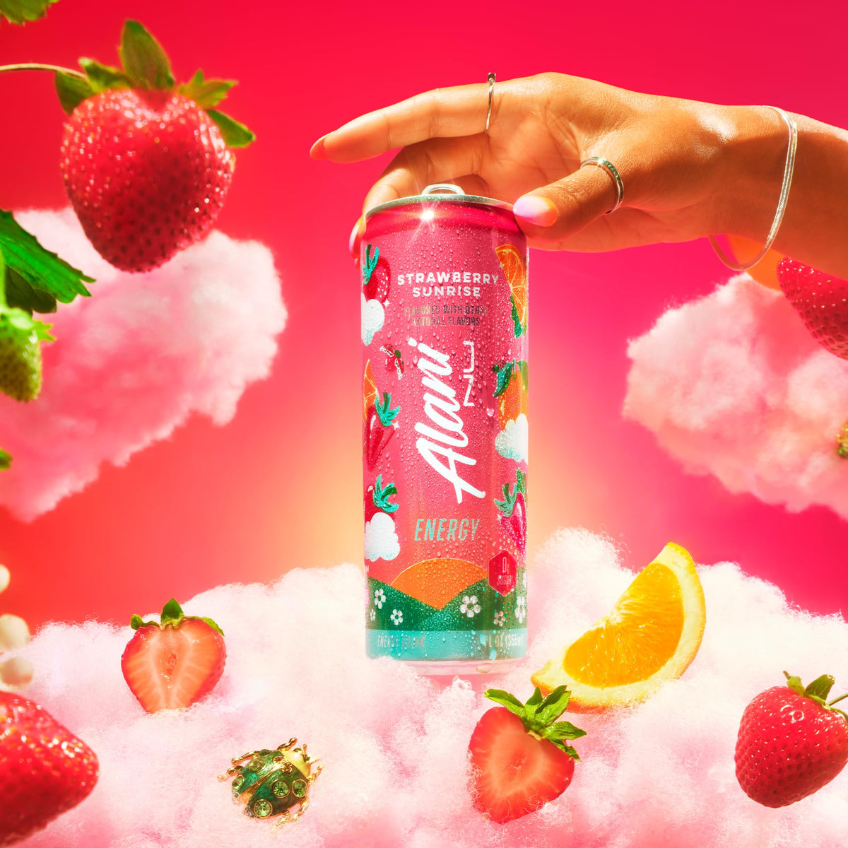 Alani Nu Strawberry Sunrise Sugar Free Energy Drink – 200 mg Caffeine, 12 Pack