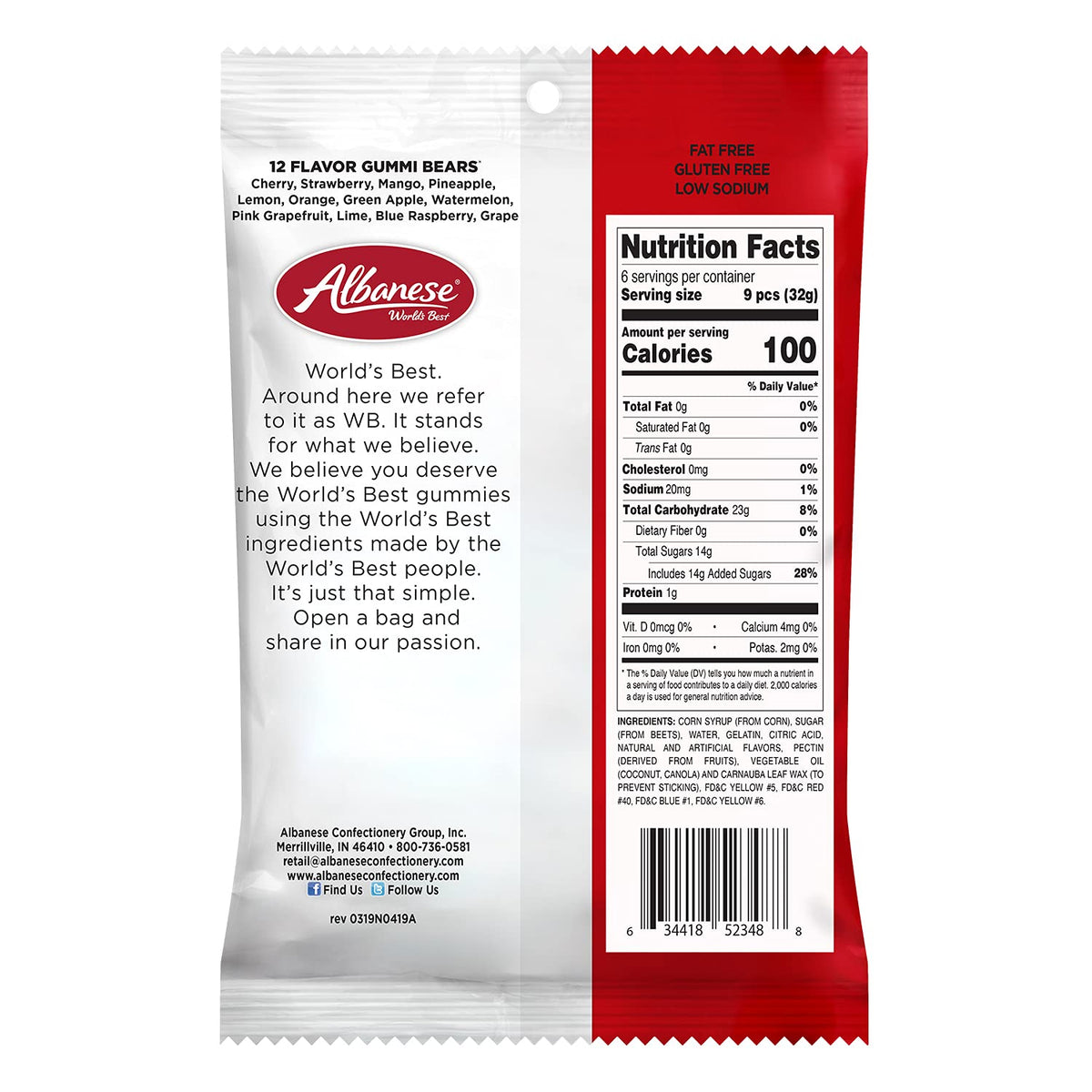 Albanese 12 Flavor Gummi Bears – 7.5-Ounce Bags (Pack of 12) | World’s Best Gummies
