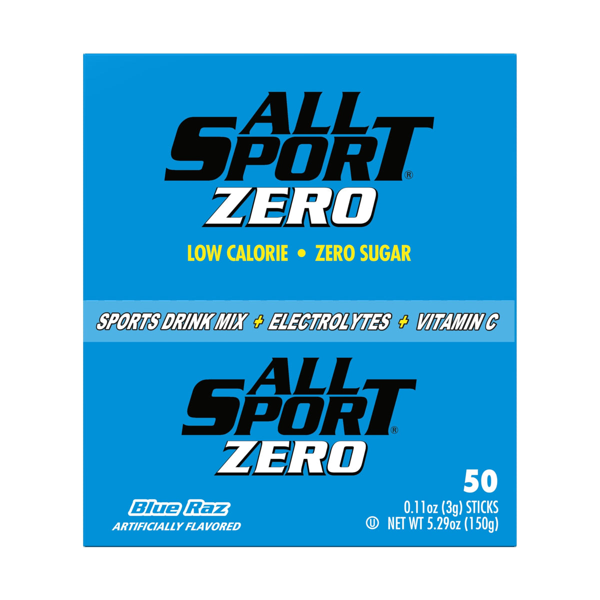 All Sport Powder Hydration Sticks – Zero Calorie Electrolyte Drink Mix, BLURAZ, 50 Ct